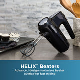 Helix Hand Mixer, Premium Performance 5 Speed Hand Mixer, Includes 5 Attachments and Case, Black T3I3 - product image 6