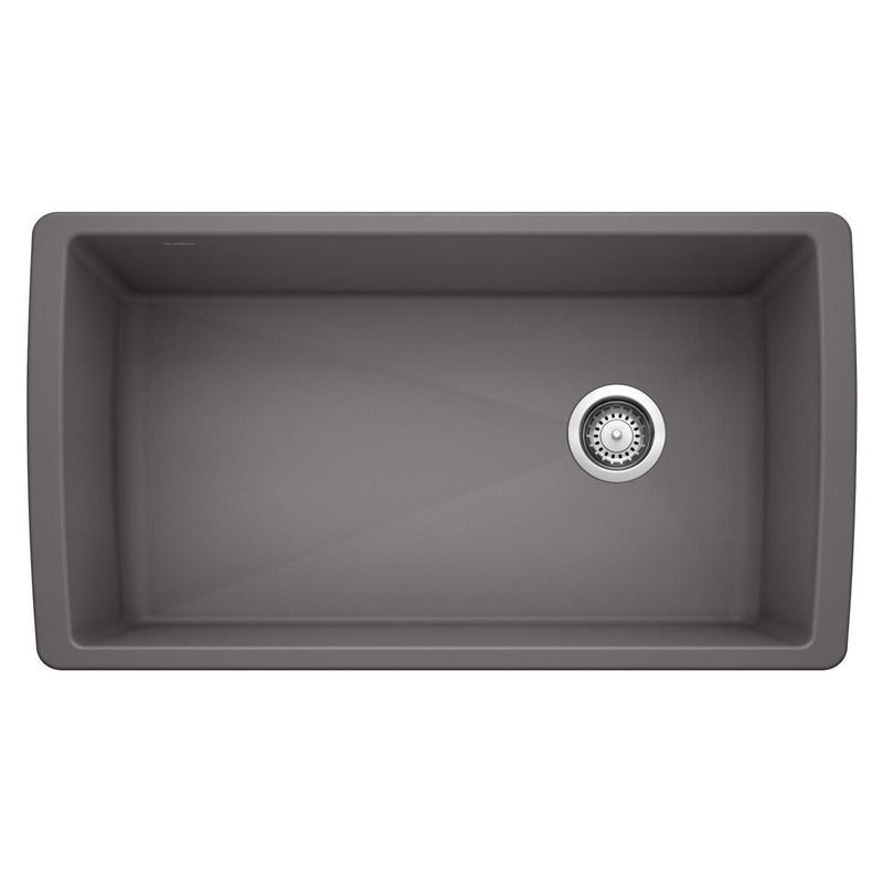 Diamond SILGRANIT 33-in Super Single Undermount Kitchen Sink, Cinder Z9D5