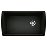 Diamond SILGRANIT 33-in Super Single Undermount Kitchen Sink, Coal Black M4P1 - product image 1
