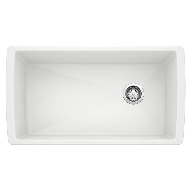 Diamond SILGRANIT 33-in Super Single Undermount Kitchen Sink, White U0R3