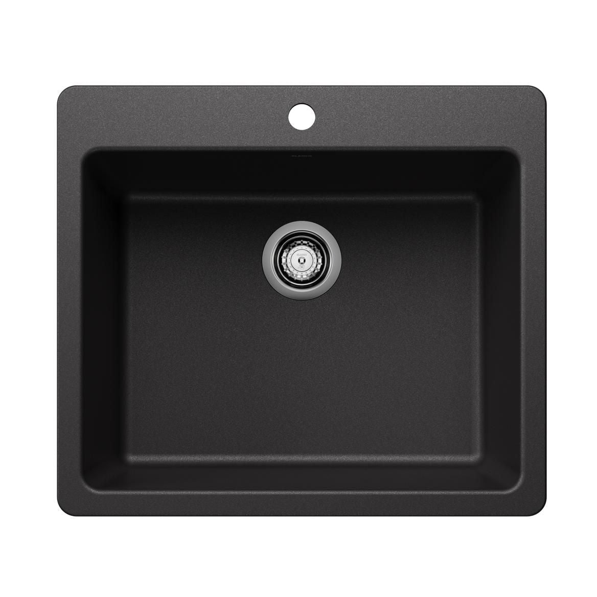 Liven SILGRANIT 25-in Single Bowl Dual Mount Kitchen Sink, Anthracite S9W9 - product image 1