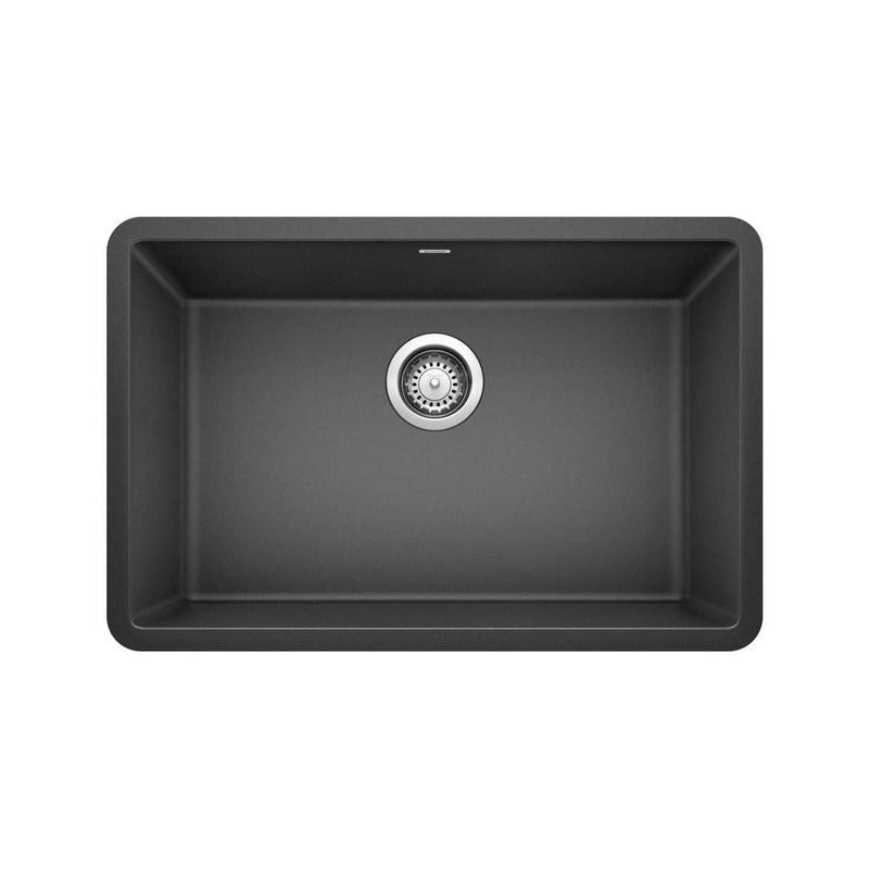 Precis SILGRANIT 27-in Single Bowl Undermount Kitchen Sink, Anthracite E3P1