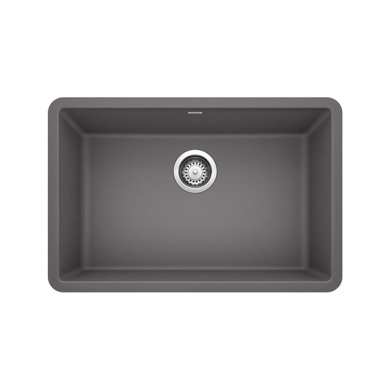 Precis SILGRANIT 27-in Single Bowl Undermount Kitchen Sink, Cinder J5W2
