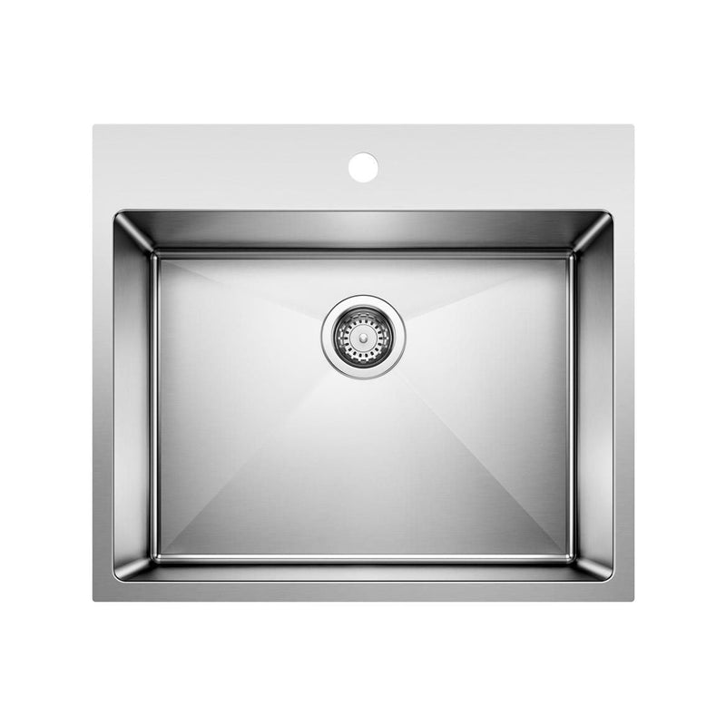 Quatrus R15 25-in Single Bowl Dual Mount Stainless Steel Laundry Sink G9P3