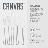 Beaded Edge Flatware Set, Serves 12, 60-pc B0H3 - product image 1