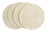 Braided Round Placemats, Cream, 4-pk L9R2 - product image 1