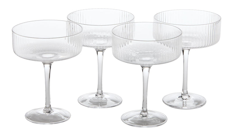 Coupe/Champagne Glasses, Dishwasher-Safe, 4-pc H6P1