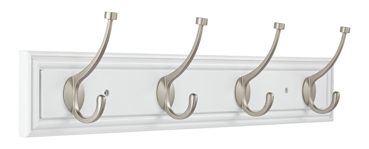 Galena Stainless Steel 4-Hook Pill Top Rail, White/Silver, 27-in B8J3 - product image 1