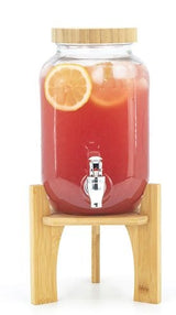 Glass Drink Dispenser, 4-L, with Bamboo Stand & Lid G5O7 - product image 3