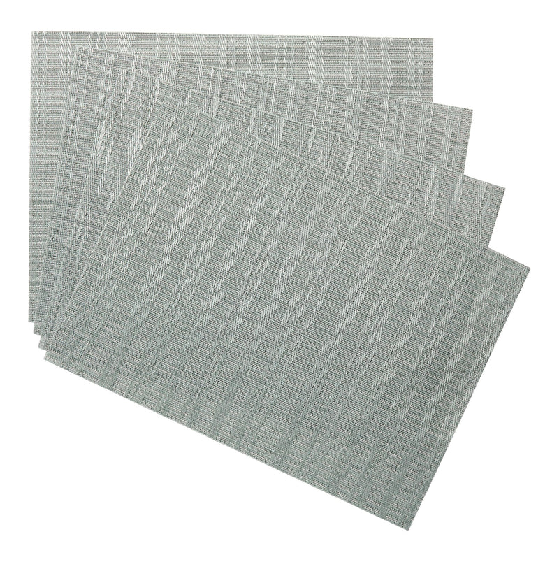 Lurex Rectangle Textilene Woven Placemat, Sage, 13-in x 18-in, 4-pk Y6D0