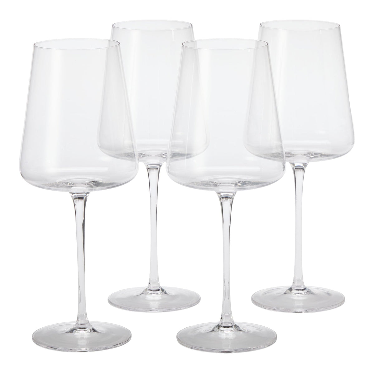 Modern Lead-Free Stemmed Wine Glass Set, 4-pk Q6T3 - product image 1