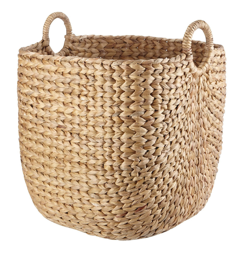 Nola Hand Woven Basket, Large, 16 15/16 x 16 15/16 x 18 1/2-in D4C3