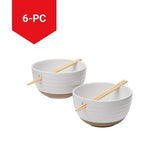 Noodle Bowl with Chopsticks Set, Serves 2, 4-pc, White G1F0 - product image 3