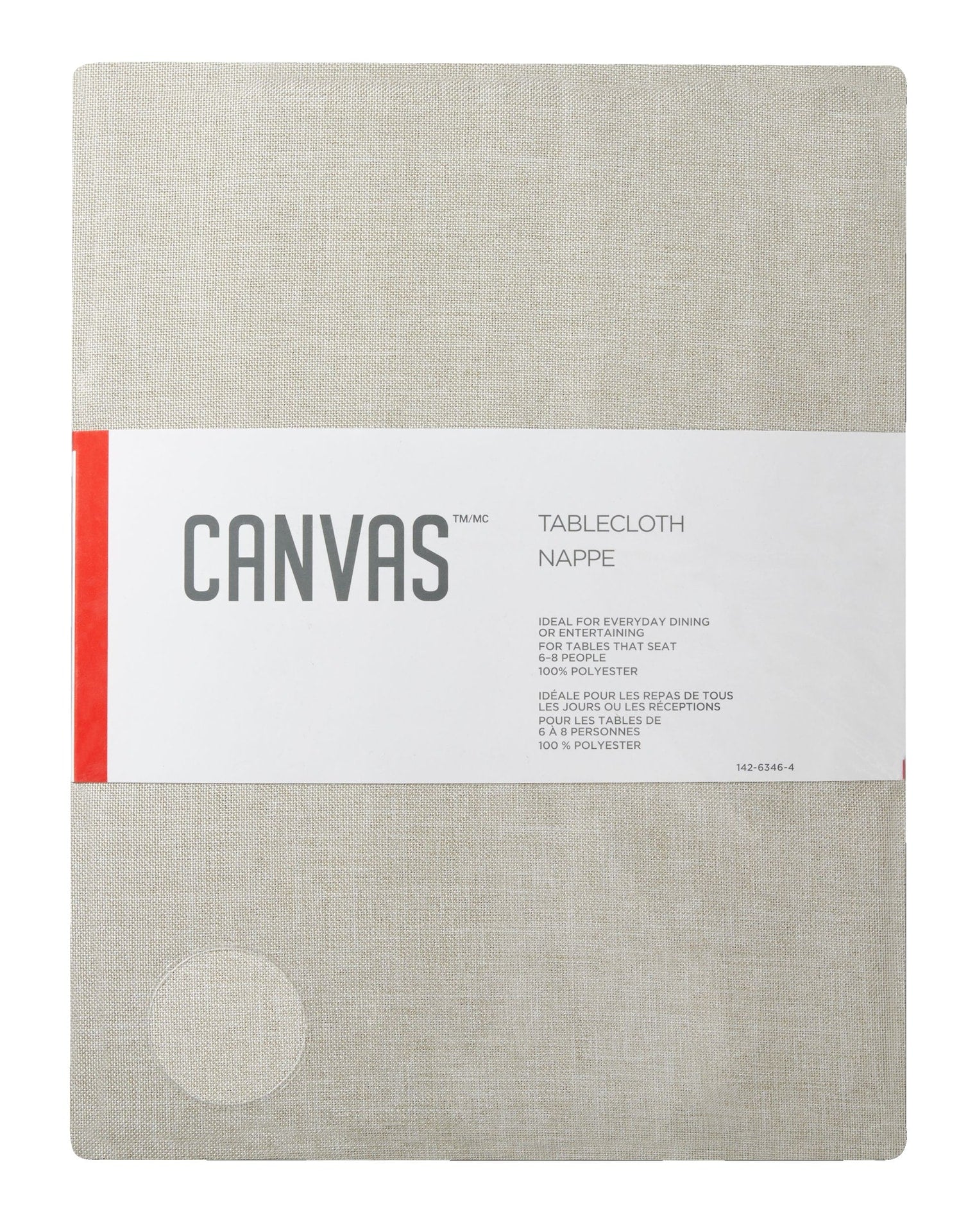 Oatmeal Table Cloth, 60 x 84-in H2G5 - product image 1