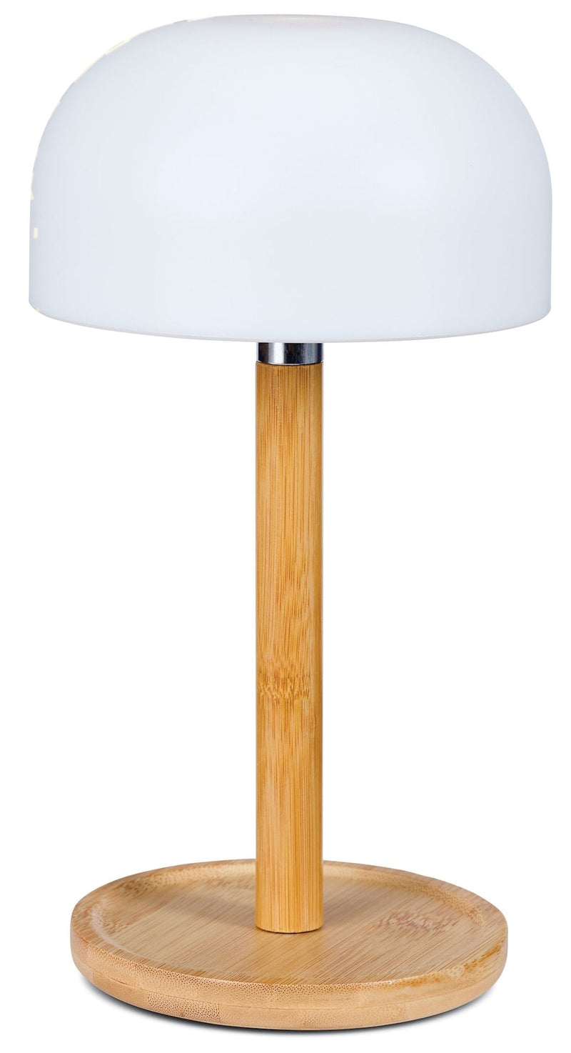 Outdoor Rechargable Bamboo Mushroom Lamp, Multiple Colour Modes N5L7