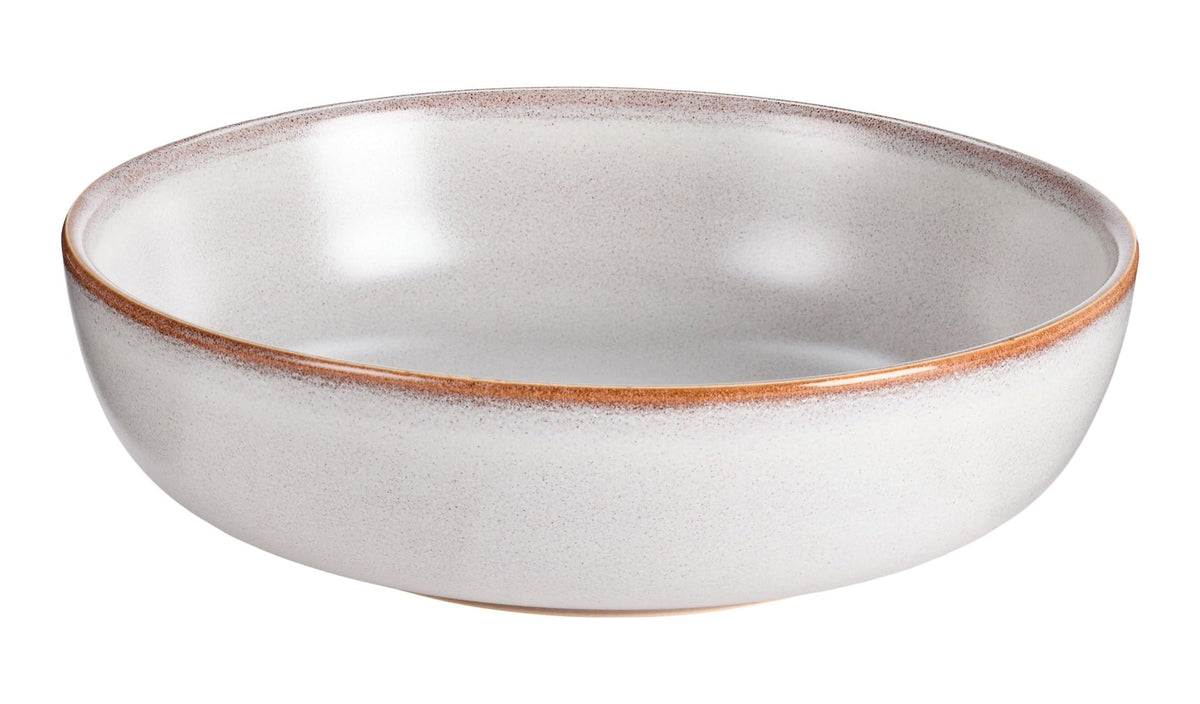 Reactive Glaze Dinner Bowl, 1-pc, White with Reactive Glaze H9G8 - product image 1