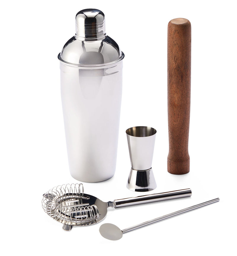 Stainless Steel Cocktail Making Set, 5-pc M2V1