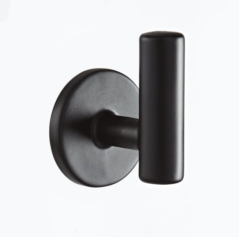 Stainless Steel Single Post Hooks, Black, 2-pk P2D3