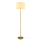 White Drum Shade Floor Lamp, 16-in, Metallic Gold/Matte Brass W8R0 - product image 1