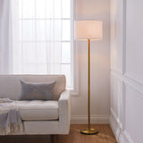 White Drum Shade Floor Lamp, 16-in, Metallic Gold/Matte Brass C5Q9 - product image 5