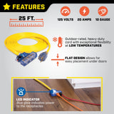 20A, 125V L5-30R Flat Design Generator Extension Cord, 25-ft H5P5 - product image 6