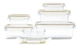 Clear Clip Lid Food Storage Container Set with Tritan Base, Nestable, 6 Count O6B1 - product image 1