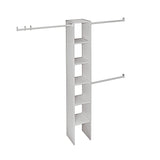 Expandable Closet Organizer Kit with 3-Closet Rod, White, 12-in R3V4 - product image 1