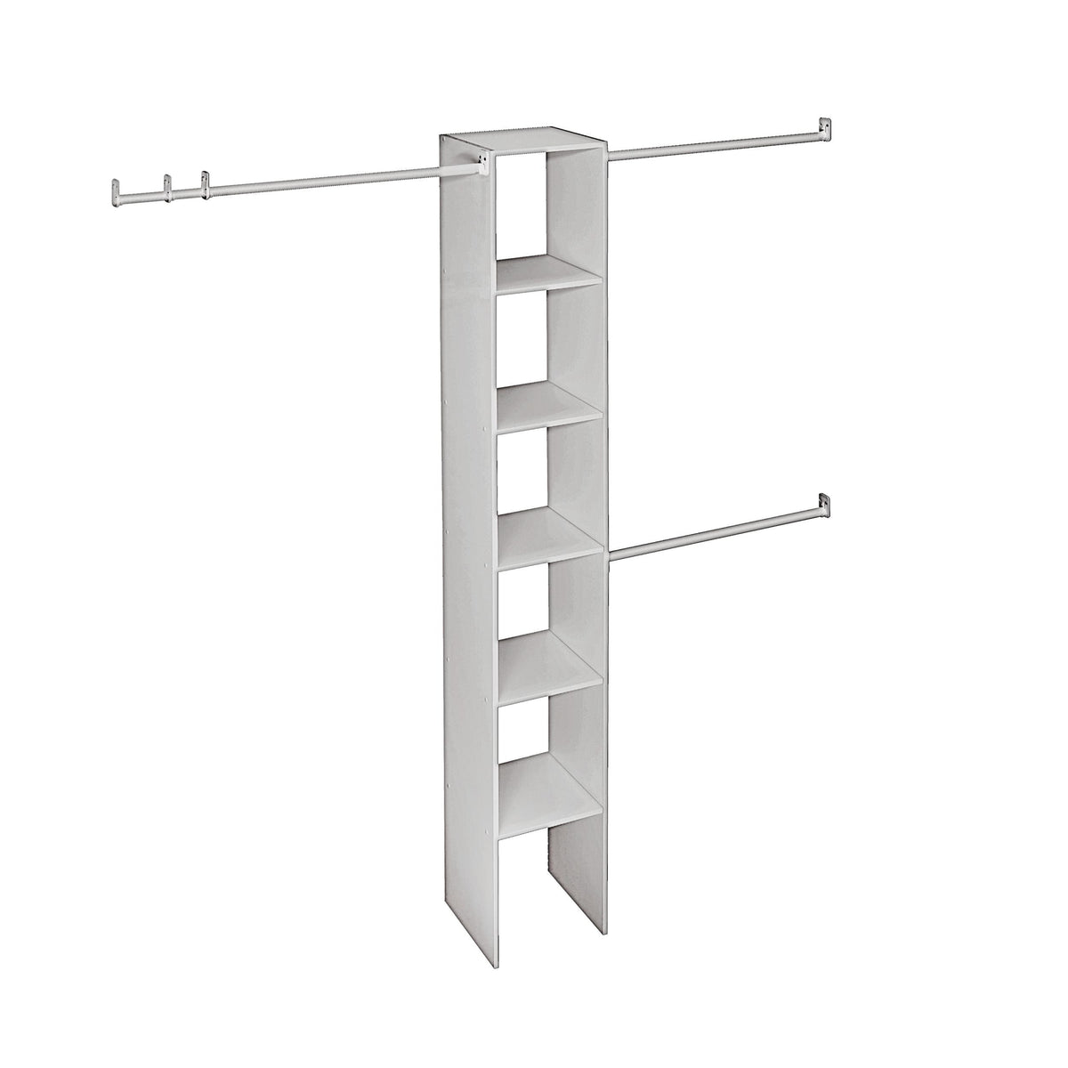 Expandable Closet Organizer Kit with 3-Closet Rod, White, 12-in R3V4 - product image 1