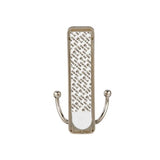 Large Decorative Double Hook with Adhesive Strip, Brushed Nickel, 4-lbs, 1 Strip per Pack H1I9 - product image 1