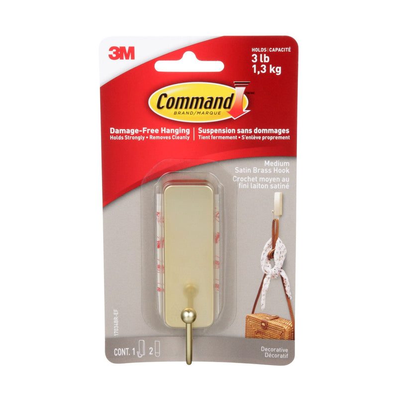 Medium Satin Brass Hook E6V8