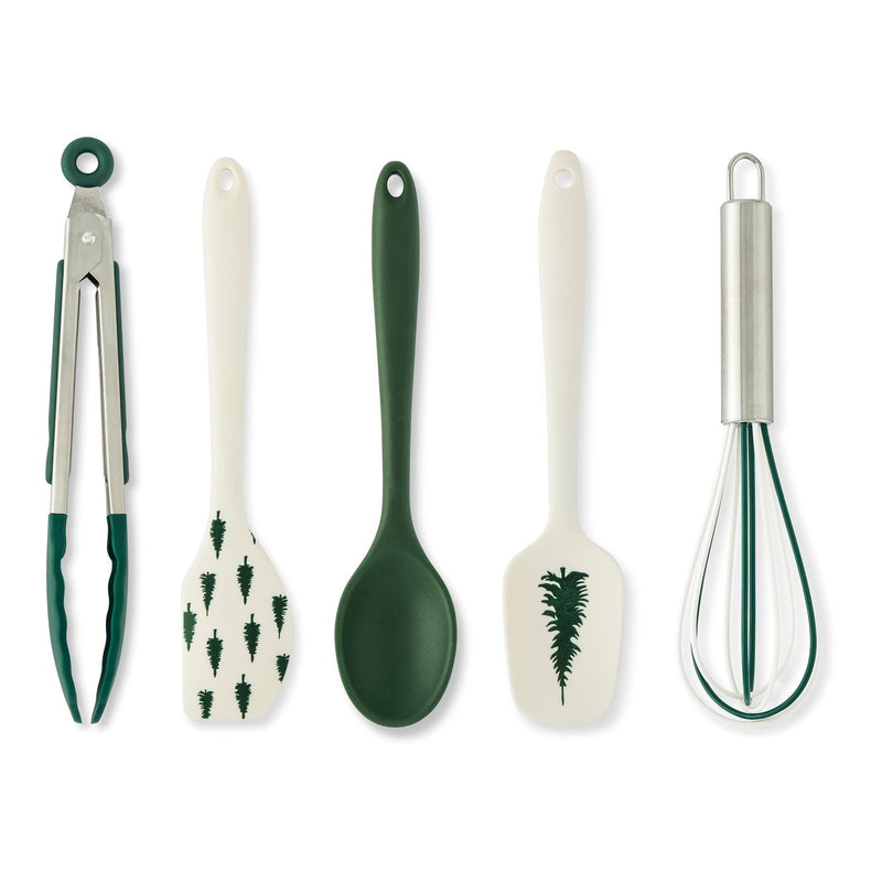 Home Evergreen Stain-Resistant Mini Utensils Set, 5-pc W2J1