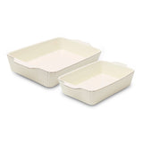 Kitchen Dishwasher Safe Cream Nested Baking Dish Set, 2-pc J5I8 - product image 1