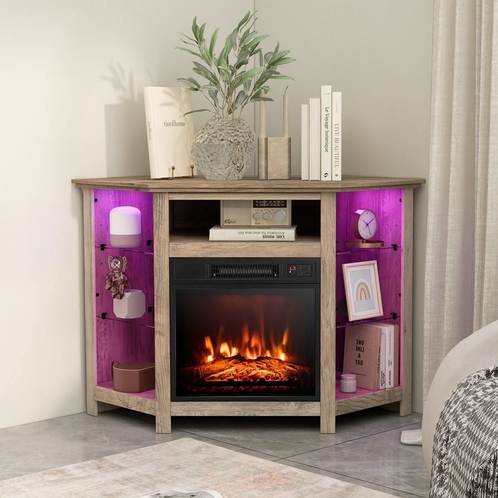Fireplace TV Stand with Led Lights and 18" B6T6 - product image 4