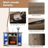 Fireplace TV Stand with Led Lights and 18" B6T6 - product image 6