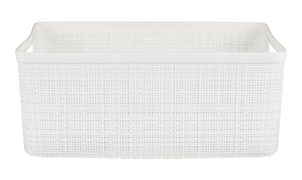 Medium Jute Weave Nesting Storage Basket, White P8S6