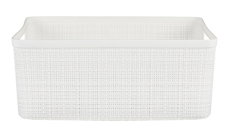 Medium Jute Weave Nesting Storage Basket, White P8S6
