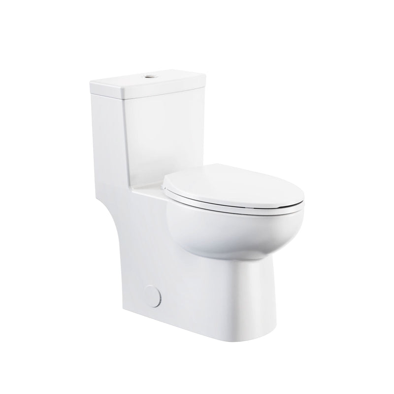 1-Piece Elongated Toilet Bowl with Soft Close, White, 3.8/4.8-L B3L0