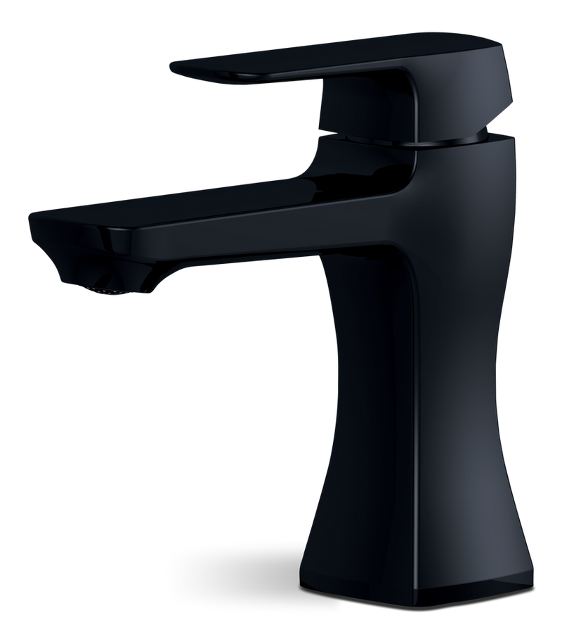 Aztek Single Handle 4-in Centreset Bathroom Sink Faucet with Pop-up Drain, Matte Black I9L1