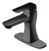 Aztek Single Handle 4-in Centreset Bathroom Sink Faucet with Pop-up Drain, Matte Black I9L1 - product image 3