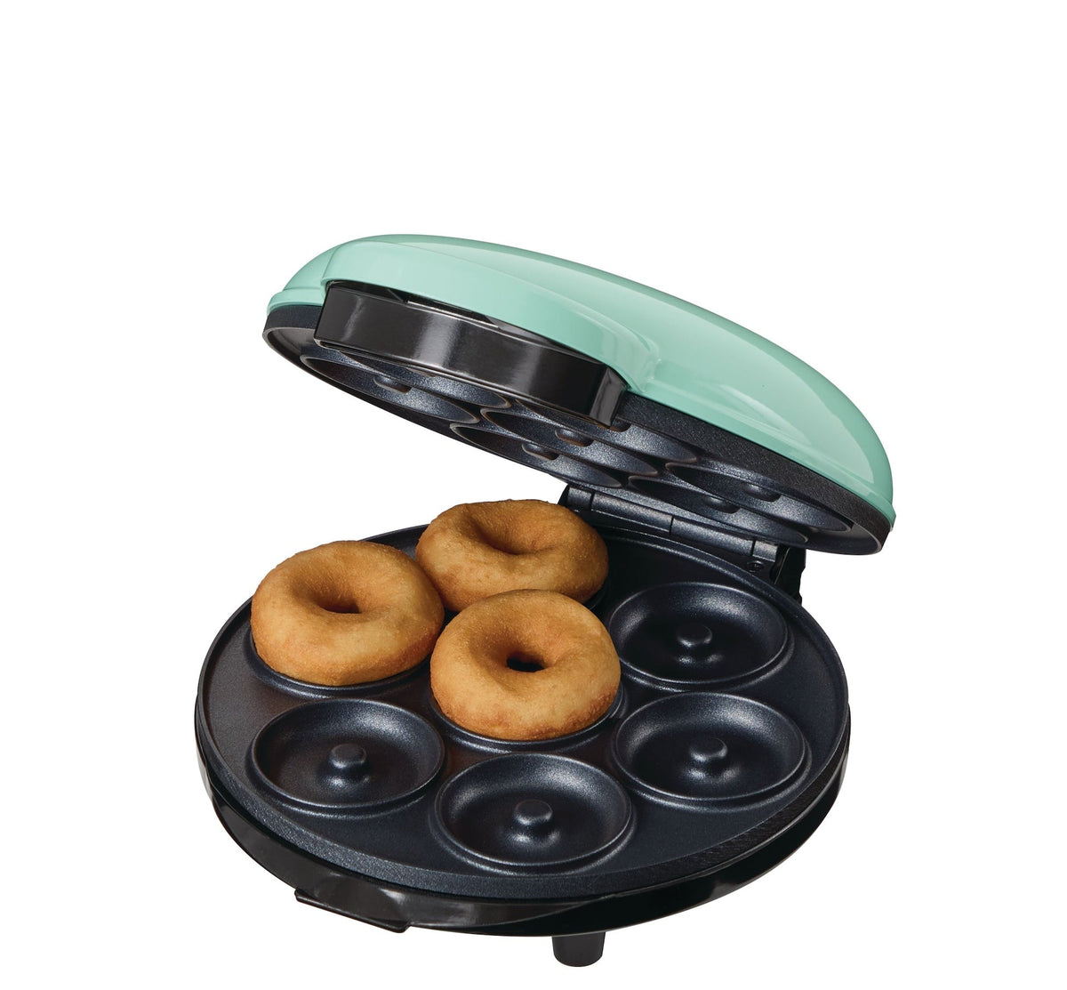 Express Mini Compact Electric Donut Maker, Non-Stick Surface, Aqua B1A2 - product image 1