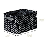 Large Water Resistant Storage Bin, 15-in x 11-in x 9.5-in, 6-pk, White Pattern N3K0 - product image 3