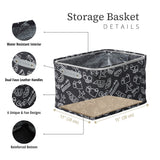 Large Water Resistant Storage Bin, 15-in x 11-in x 9.5-in, 6-pk, White Pattern N3K0 - product image 4