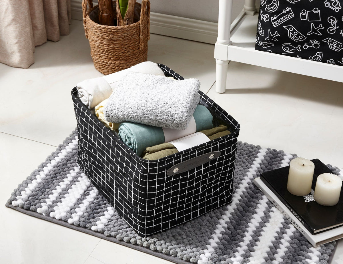 Large Water Resistant Storage Bin, 15-in x 11-in x 9.5-in, 6-pk, White Pattern N3K0 - product image 5