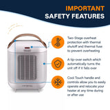HFX30C15WCA Capsule Ceramic Fan Heater, White D4S3 - product image 6