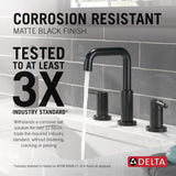 Two Handle Widespread Bathroom Faucet, Matte Black T1B1 - product image 3