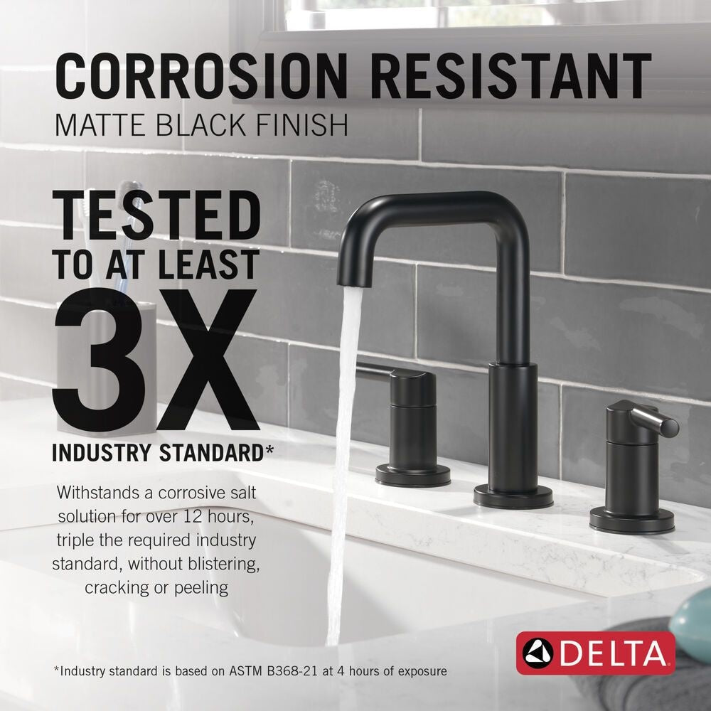 Two Handle Widespread Bathroom Faucet, Matte Black T1B1 - product image 3