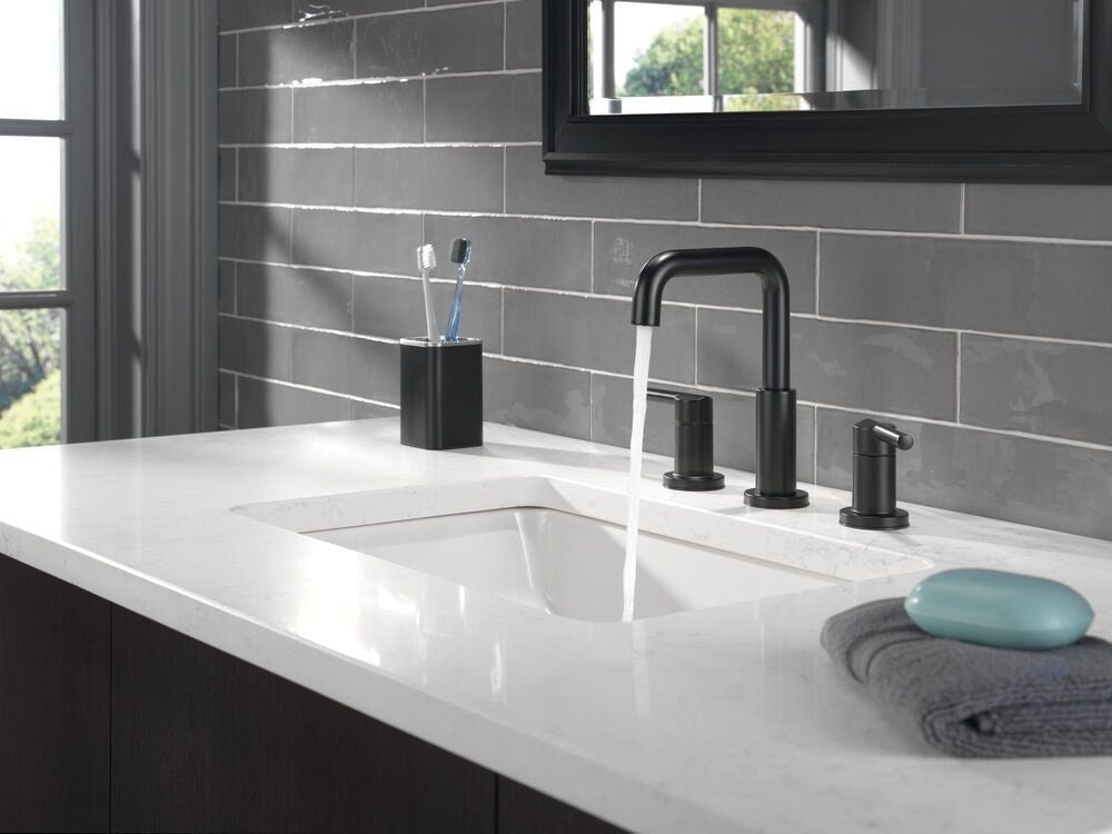 Two Handle Widespread Bathroom Faucet, Matte Black T1B1 - product image 4