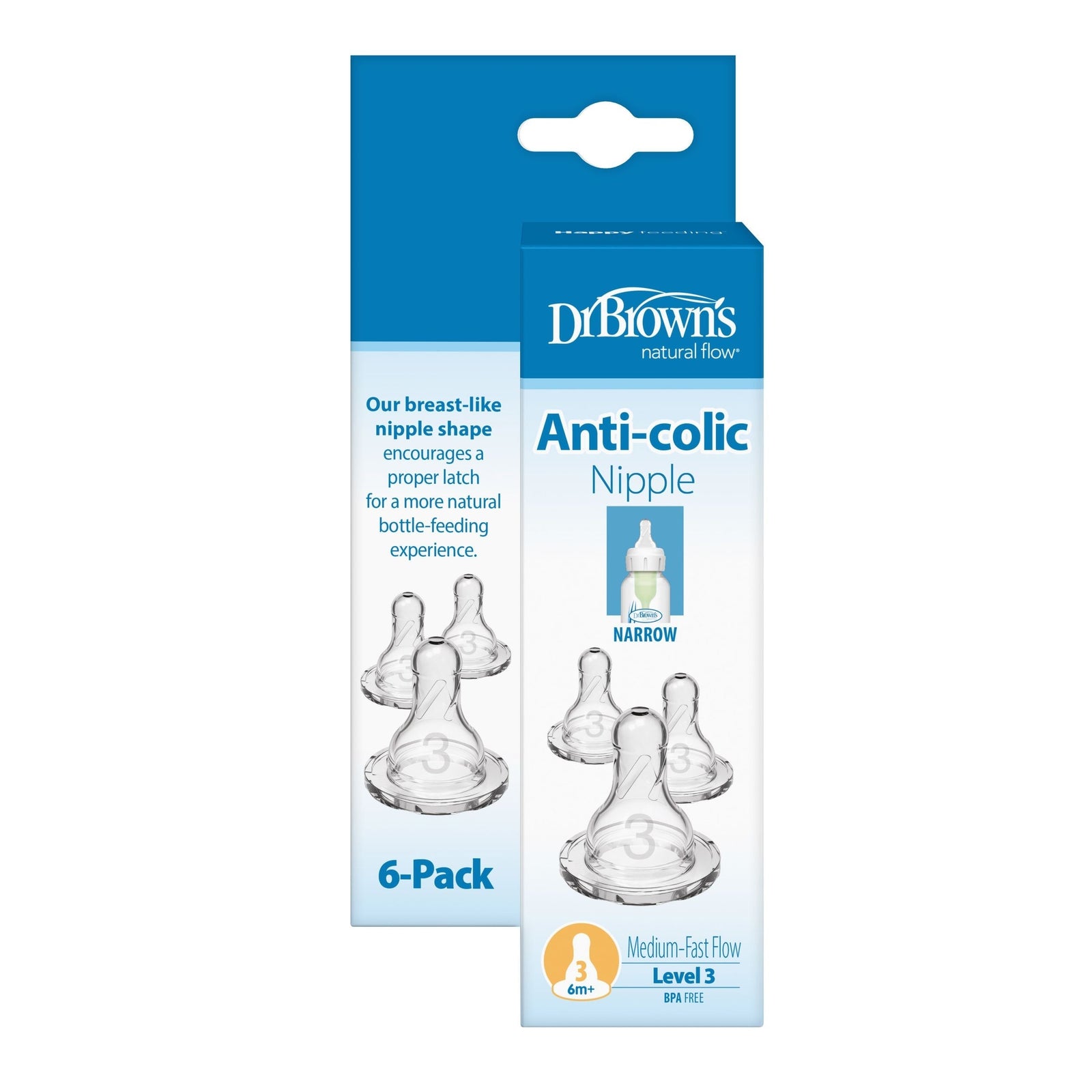 Natural Flow Level 3 Silicone Nipples, 6-pk N3X5 - product image 1