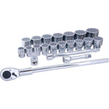 Tools 1-in Drive 12 Point Standard Socket & Attachment Set, SAE, 21-pk E6O0 - product image 1