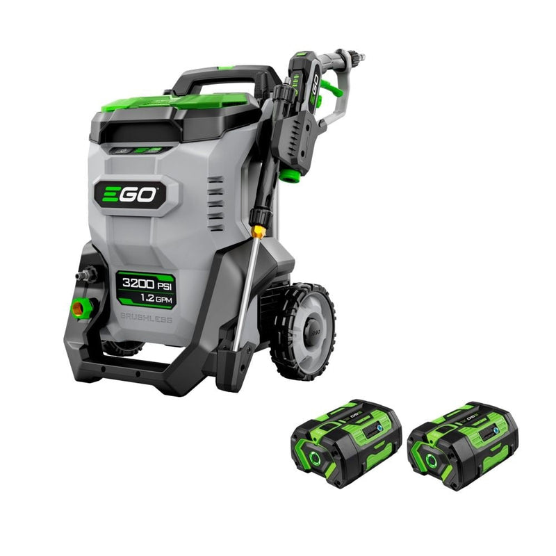 HPW3204-2 POWER+ 3200 PSI Pressure Washer with 2 x 6.0Ah Batteries and 320W Charger B6X4